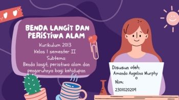 Ungu Lucu Ilustratif Presentasi Laporan Penelitian