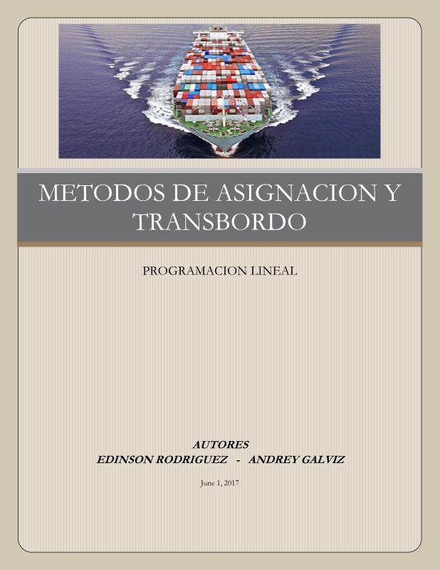 METODOS DE ASIGNACION Y TRANSBORDO