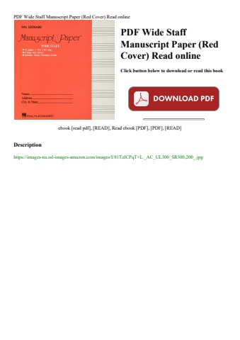 pdf wide staff manuscript paper (red cover) read online