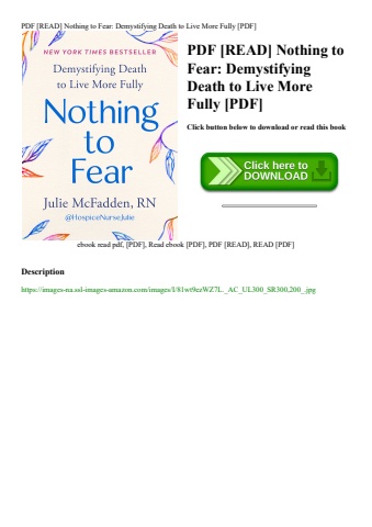 pdf [read] nothing to fear demystifying death to live more fully [pdf]
