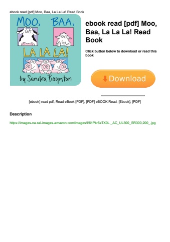 ebook read [pdf] moo  baa  la la la! read book