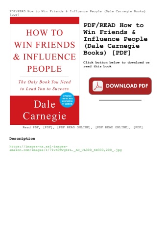 pdfread how to win friends & influence people (dale carnegie books) [pdf]