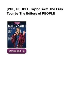 [PDF] PEOPLE Taylor Swift The Eras Tour by The Editors of PEOPLE