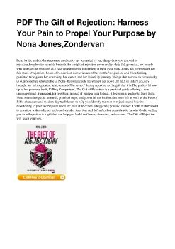 PDF The Gift of Rejection: Harness Your Pain to Propel Your Purpose by Nona Jones,Zondervan