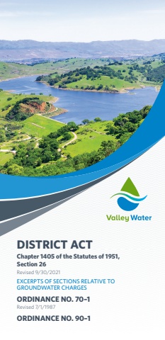 VALLEY WATER | The District Act and Ordinances No. 70-1 & No. 90-1