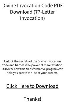 Divine Invocation Code PDF Book Download (Free Preview Available)?