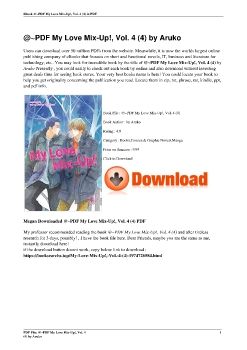 @~PDF My Love Mix-Up!, Vol. 4 (4) by Aruko