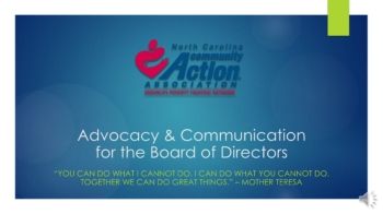 Advocacy & Communication  for the Board of Directors