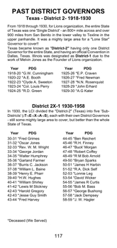 2018-19 District 2-X1 Directory History
