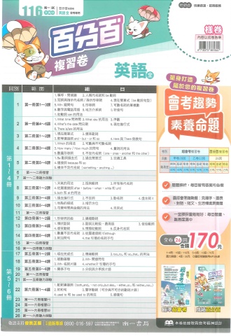 115南一百分百 英文