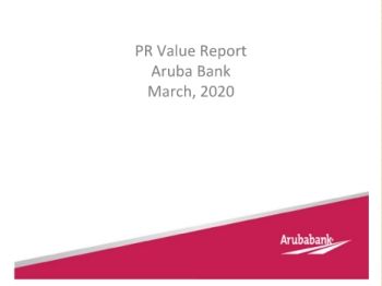 PR VALUE ARUBA BANK - MARCH 2020