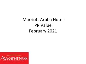 Marriott Aruba Hotel PR Value 2021