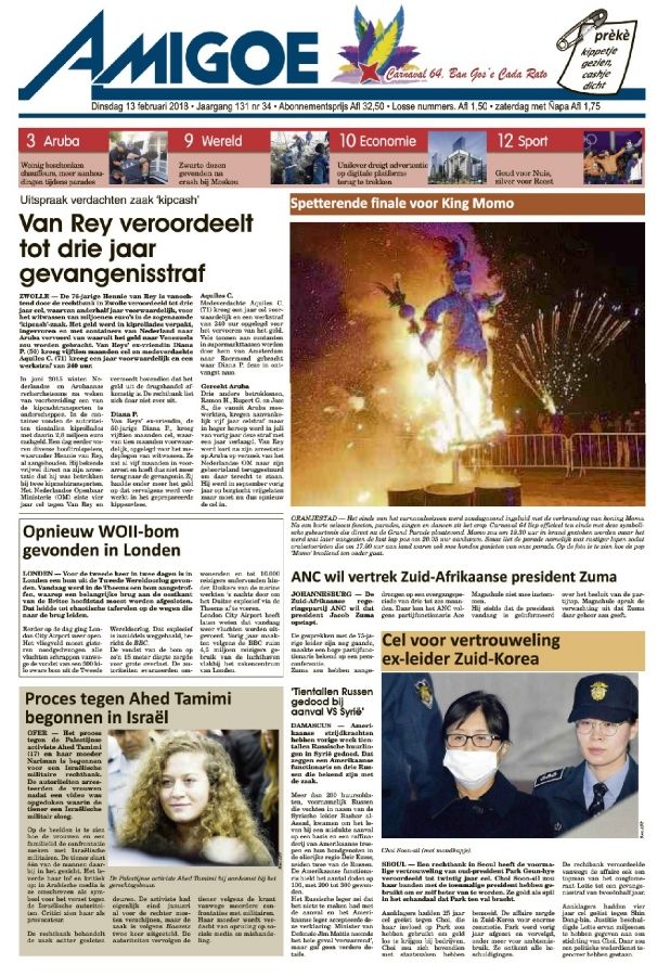 AMIGOE ARUBA PDF NEWSPAPER - 13 FEB 2018