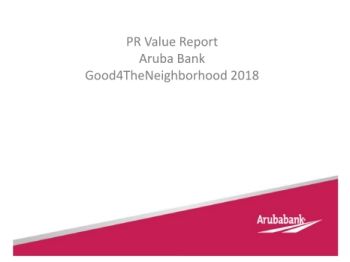 PR Value Aruba Bank - Good4TheNeighborhood 2018 