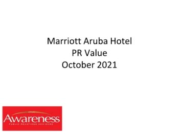 Marriott Aruba Hotel PR Value 2021