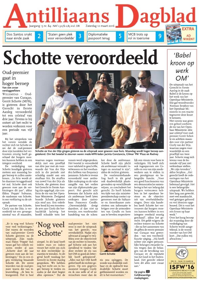 ANTILLIAANSE DAGBLAD MARCH 12,2016