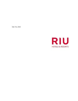 RIU July 31 2021