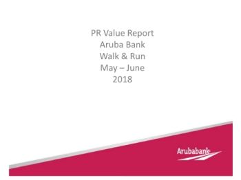 Pr Value Aruba Bank Walk & Run May - June 2018