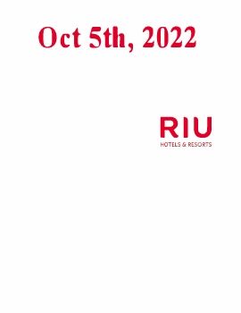 RIU Oct 5 2022