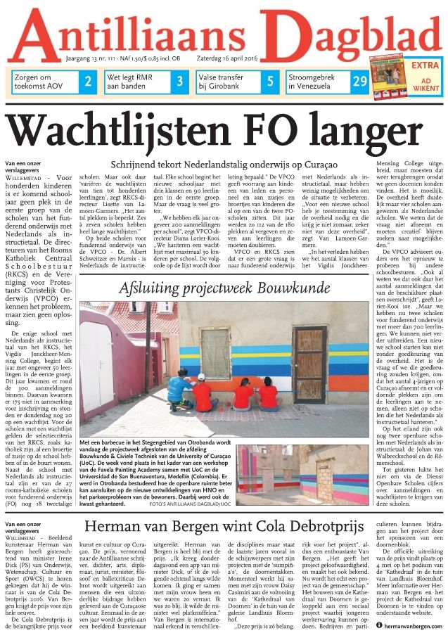 Aantilliaansedagblad16April,2016