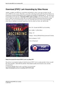 Download [PDF]! Lark Ascending by Silas House