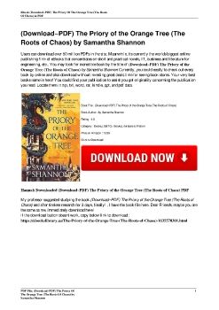 (Download~PDF) The Priory of the Orange Tree (The Roots of Chaos) by Samantha Shannon