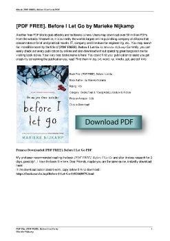 [PDF FREE]. Before I Let Go by Marieke Nijkamp