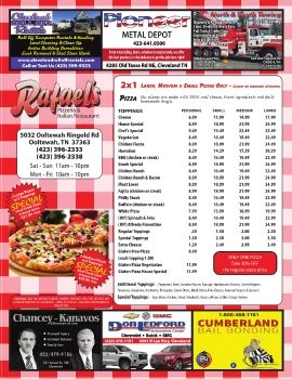 Rafael's Pizzeria Ooltewah Menu