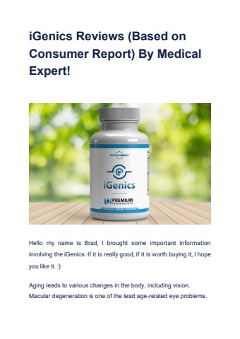 iGenics Reviews (Based on Consumer Report) By Medical Expert