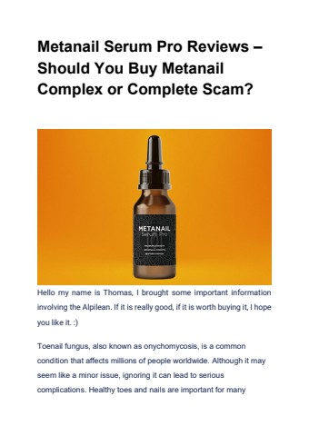 Metanail Serum Pro Reviews – Should You Buy Metanail Complex or Complete Scam