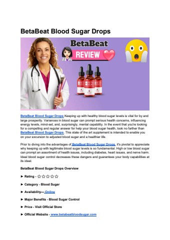 Where to Buy BetaBeat Blood Sugar Drops