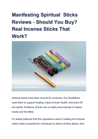 Manifesting Spiritual  Sticks Reviews - Should You Buy_ Real Incense Sticks That Work_