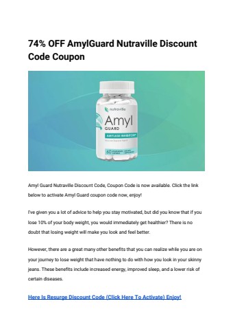 74 OFF AmylGuard Nutraville Discount Code Coupon