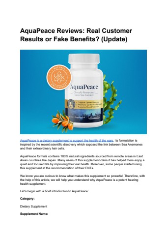 AquaPeace Reviews_ Real Customer Results or Fake Benefits_ (Update)