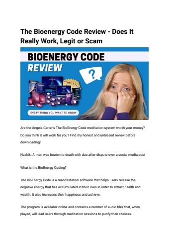 The Bioenergy Code Review - Does It Really Work, Legit or Scam