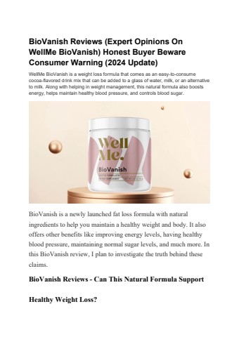 BioVanish Reviews (Expert Opinions On WellMe BioVanish) Honest Buyer Beware Consumer Warning (2024 Update)