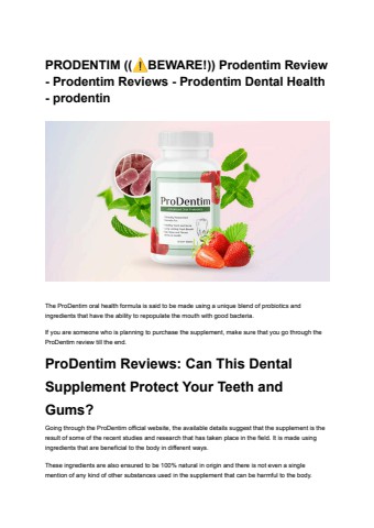 PRODENTIM ((⚠️BEWARE!)) Prodentim Review - Prodentim Reviews - Prodentim Dental Health - prodentin
