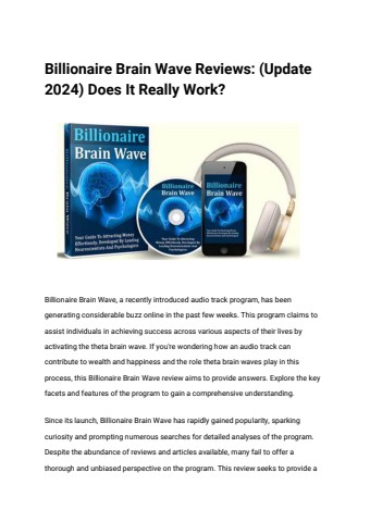 Billionaire Brain Wave Reviews_ (Update 2024) Does It Really Work_