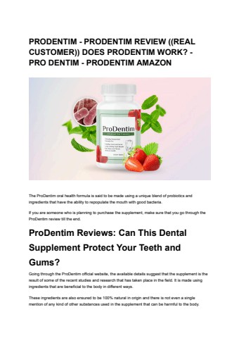 PRODENTIM - PRODENTIM REVIEW ((REAL CUSTOMER)) DOES PRODENTIM WORK_ - PRO DENTIM - PRODENTIM AMAZON