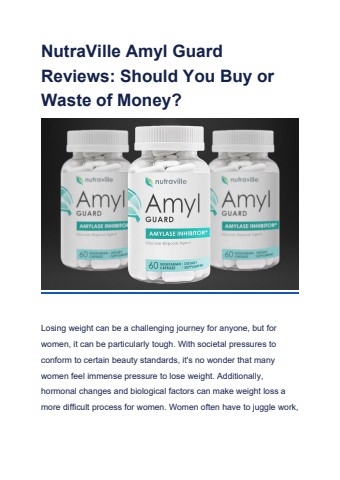 NutraVille Amyl Guard Reviews_ Should You Buy or Waste of Money