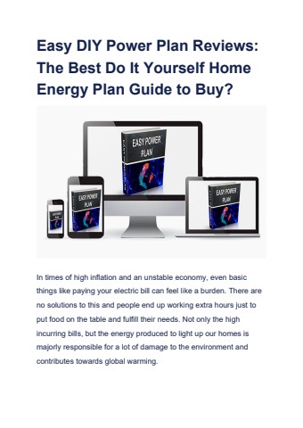 Easy DIY Power Plan Reviews_ The Best Do It Yourself Home Energy Plan Guide to Buy