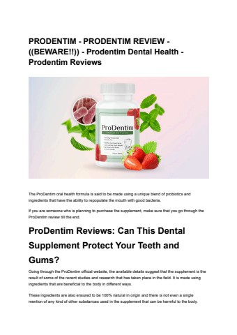 PRODENTIM - PRODENTIM REVIEW - ((BEWARE!!)) - Prodentim Dental Health - Prodentim Reviews