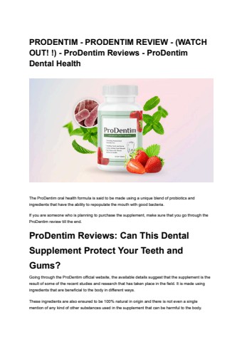 PRODENTIM - PRODENTIM REVIEW - (WATCH OUT! !) - ProDentim Reviews - ProDentim Dental Health
