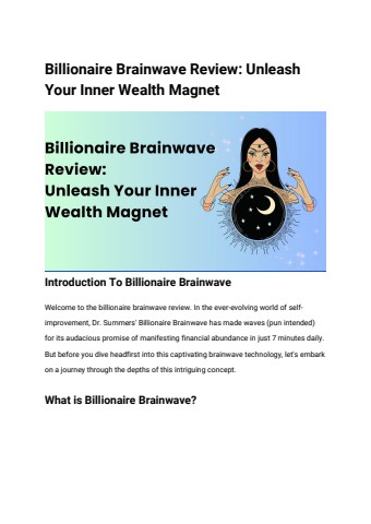 Billionaire Brainwave Review_ Unleash Your Inner Wealth Magnet