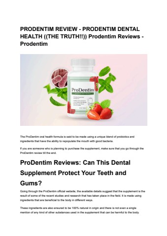 PRODENTIM REVIEW - PRODENTIM DENTAL HEALTH ((THE TRUTH!!)) Prodentim Reviews - Prodentim