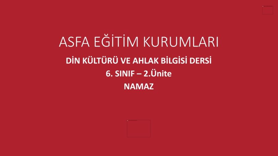 6.sınıf Namaz