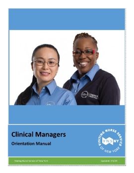 Clinical Managers Orientation Binder