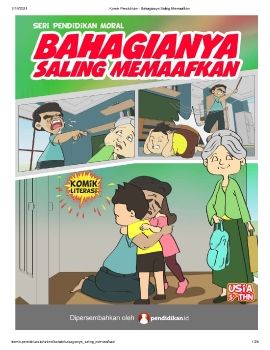 Komik Pendidikan - Bahagianya Saling Memaafkan