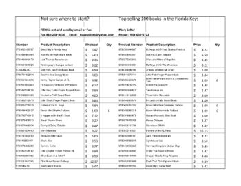 Sunburst Best Seller Price List