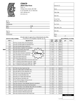CEACO gift order form, JP 2020